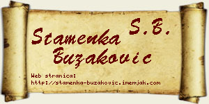 Stamenka Buzaković vizit kartica